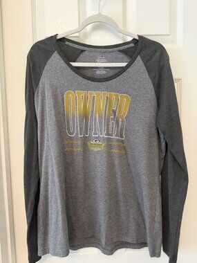 Majestic Green Bay Packers Shareholder Owner Raglan Shirt Women’s XL Gray